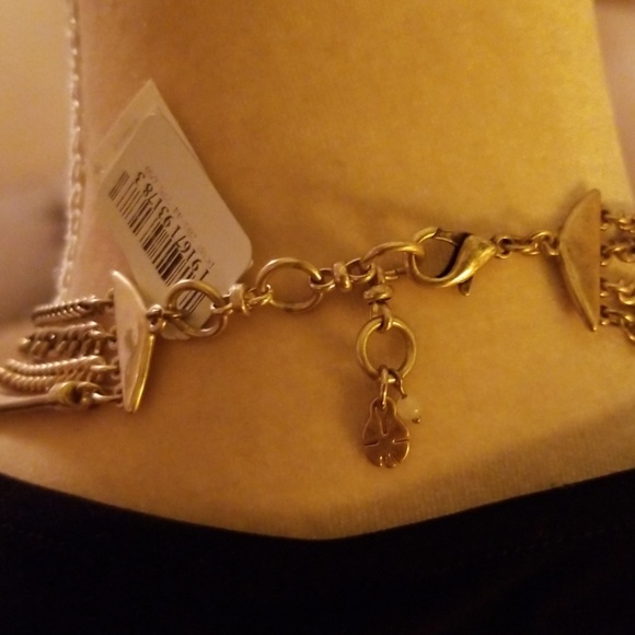 Lucky Brand 4 Strand Necklace Abalone & Turquoise - Picture 3 of 7